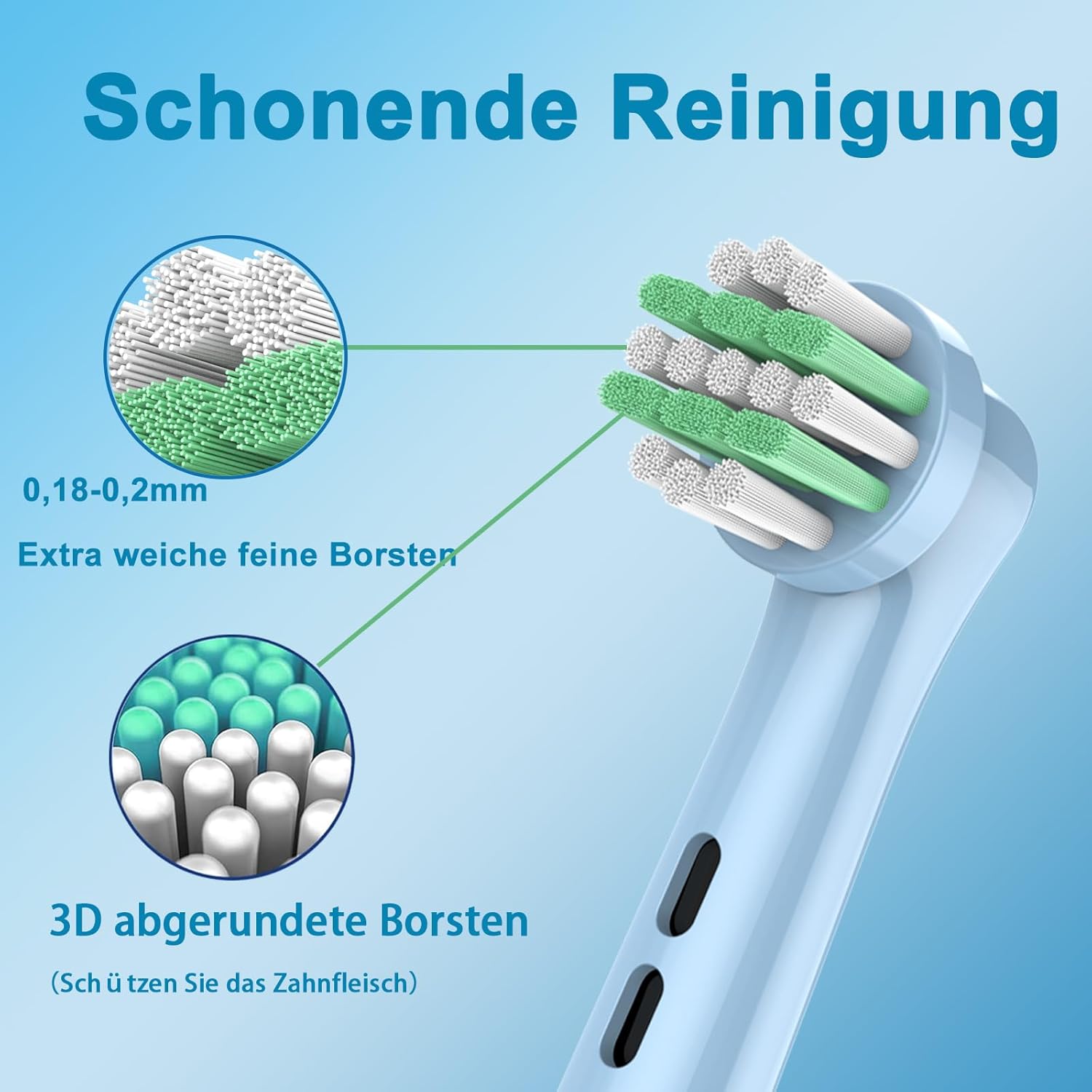 Detalle de Kinder Aufsteckbürsten für Oral-B, 8 Stück