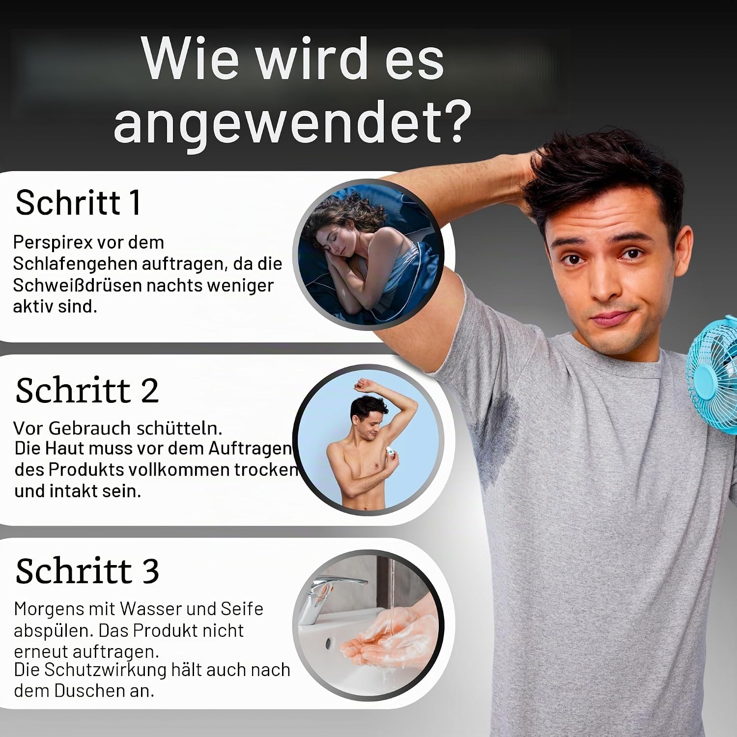 Detalle 2 de Perspirex Strong: Antitranspirant-Roller gegen starkes Schwitzen (Strong 20 ml) für Herren