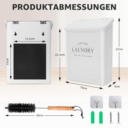 Thumbnail 1 de GHWMYD Magnetischer Flusenbehälter 19x9x26,5 cm – Ordnung in der Waschküche