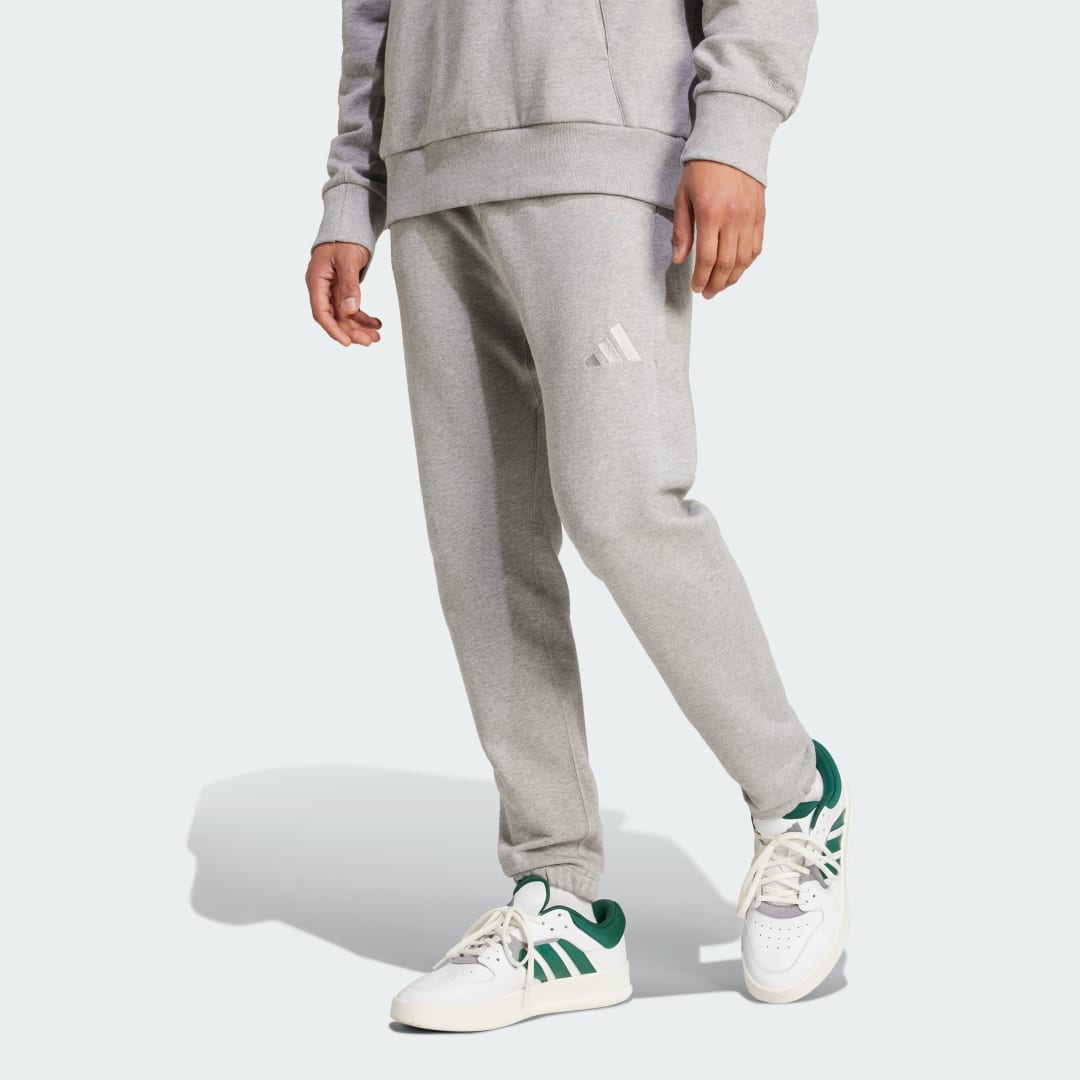 Detalle de Pantalón ALL SZN French Terry Regular Tapered de Adidas – Gris