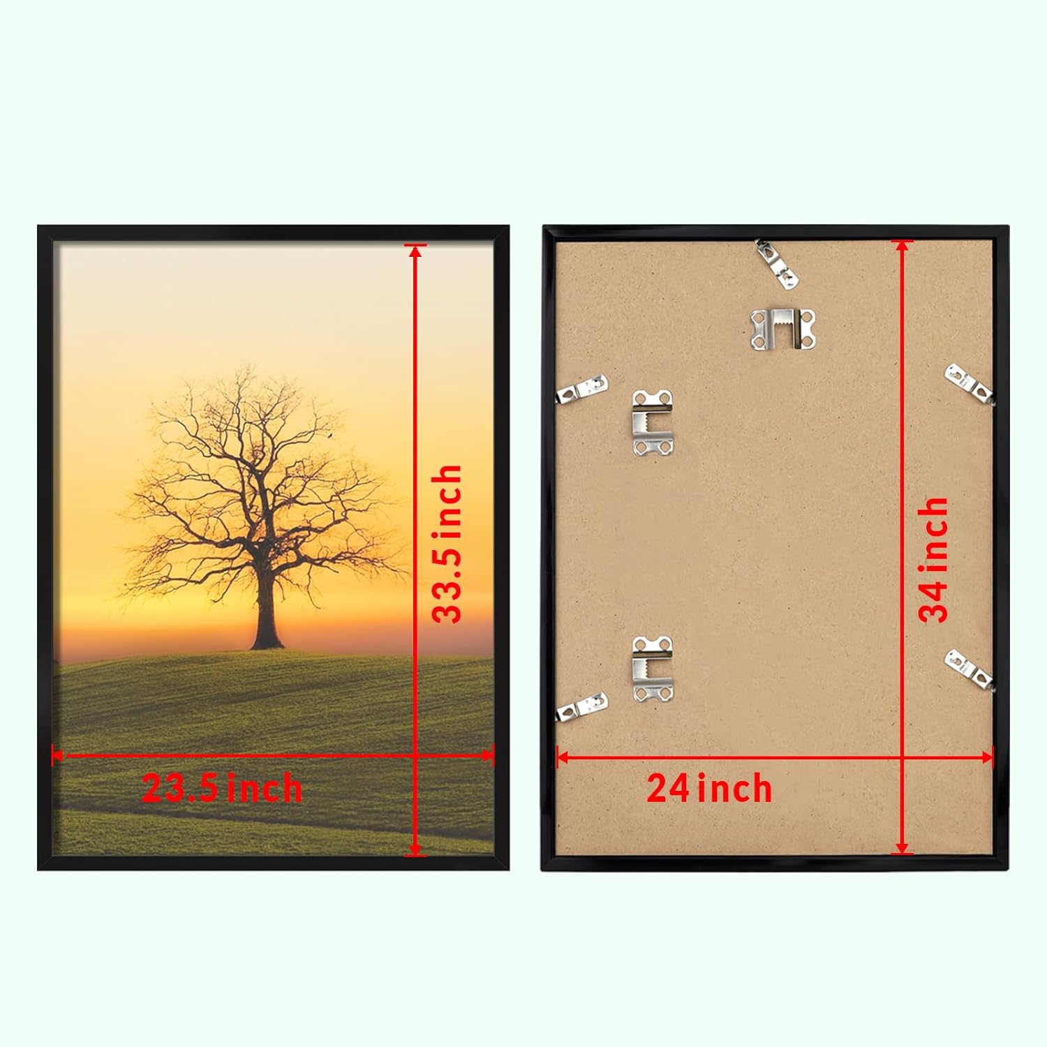 Detalle de Veleclo 24x34 Picture Frame for Wall Display in Black
