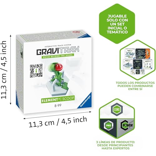 Detalle de Ravensburger Gravitrax Scoop — circuito de 6 piezas para niños