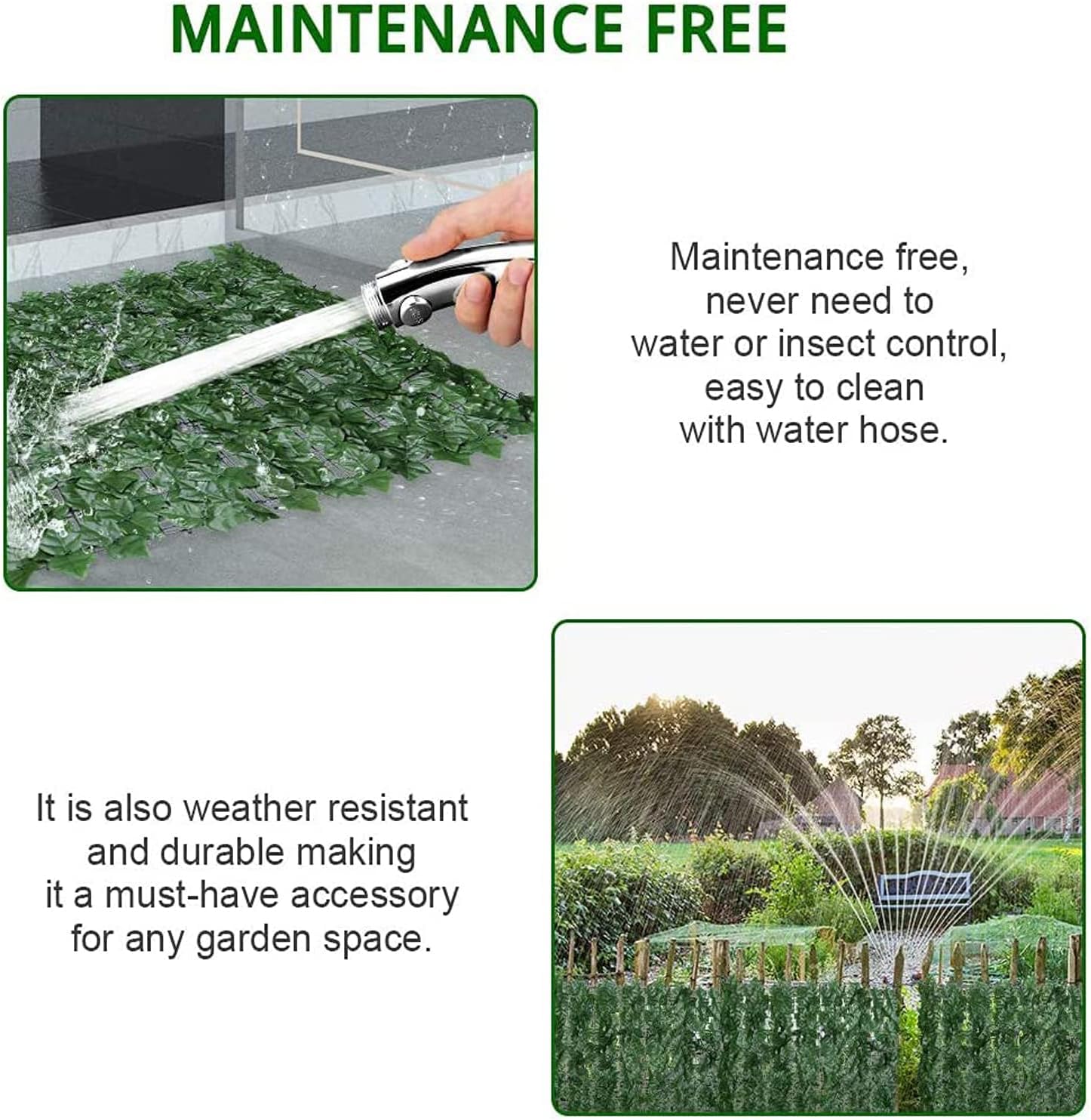 Thumbnail 6 de FUOBECIE Artificial Ivy Fence Screen 1 x 3m