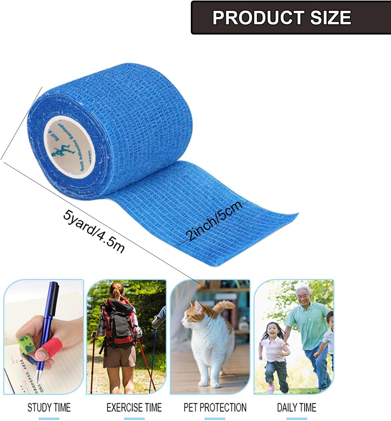 Thumbnail 1 de ANAMPION selbsthaftende Bandage (12 Rollen) 5 cm x 4,5 m – Vlies-Klebeband für Mensch & Tier