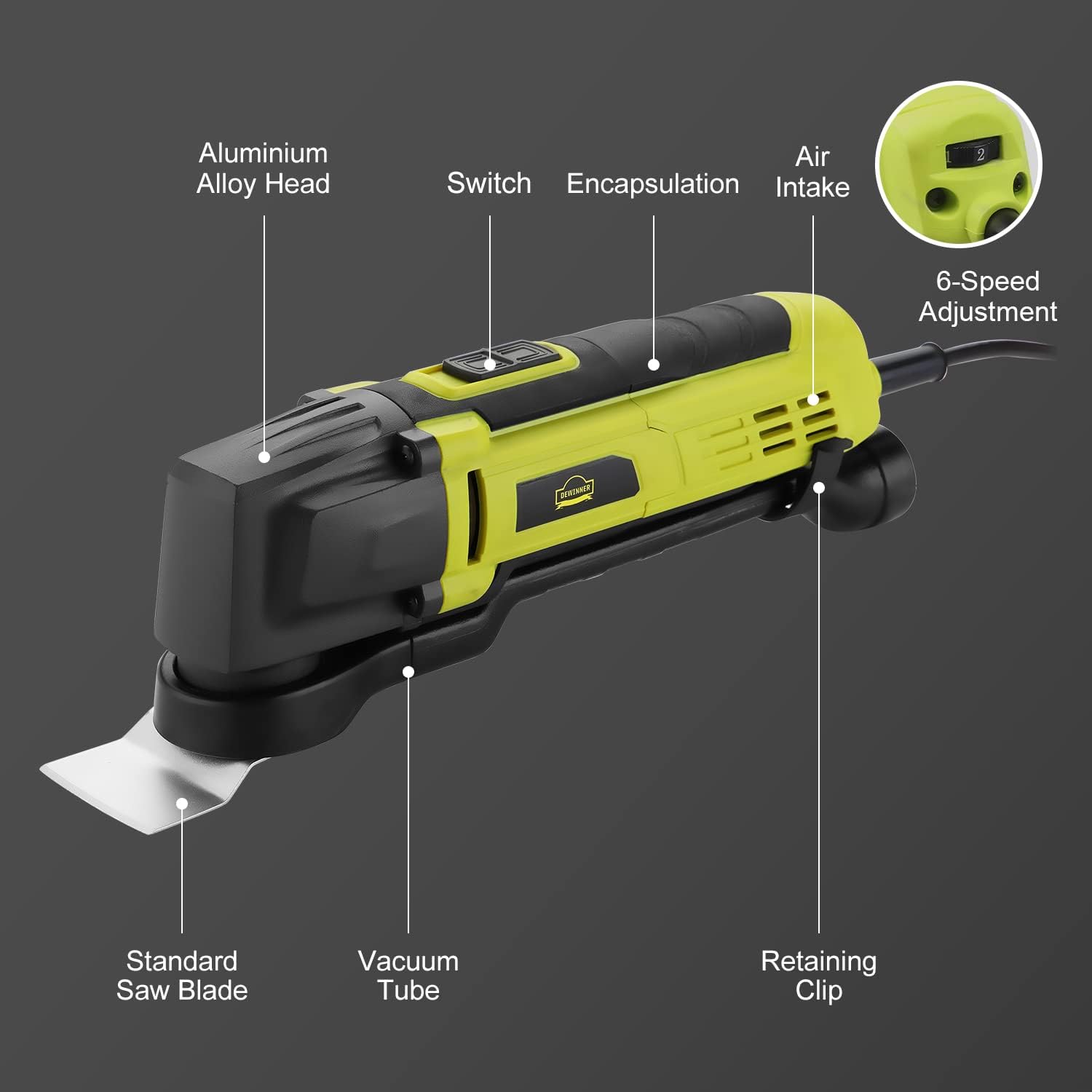 Detalle 2 de DEWINNER Oscillating Multi-Tool 300W