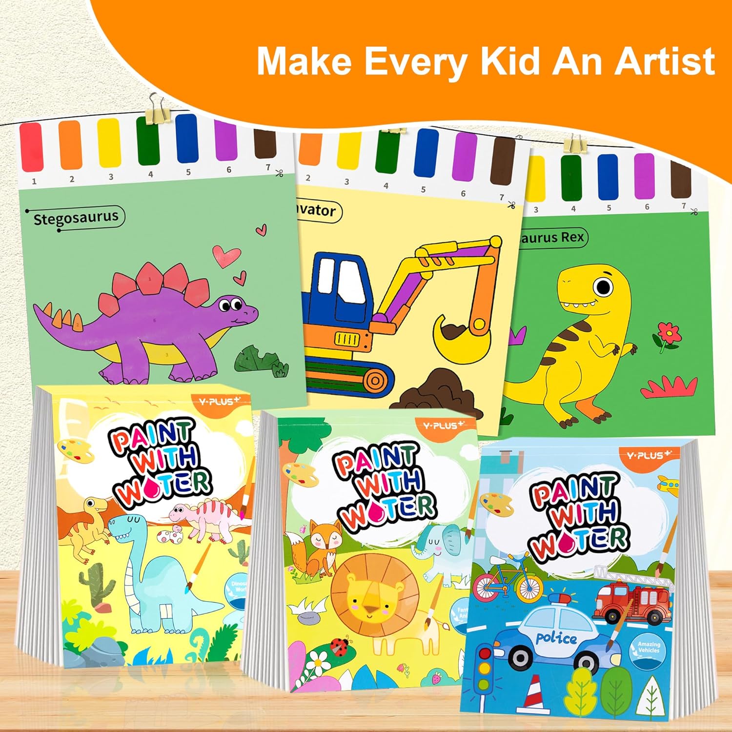Thumbnail 3 de YPLUS Paint with Water Books for Toddlers: 7 Themed Watercolor Fun for Ages 1–6