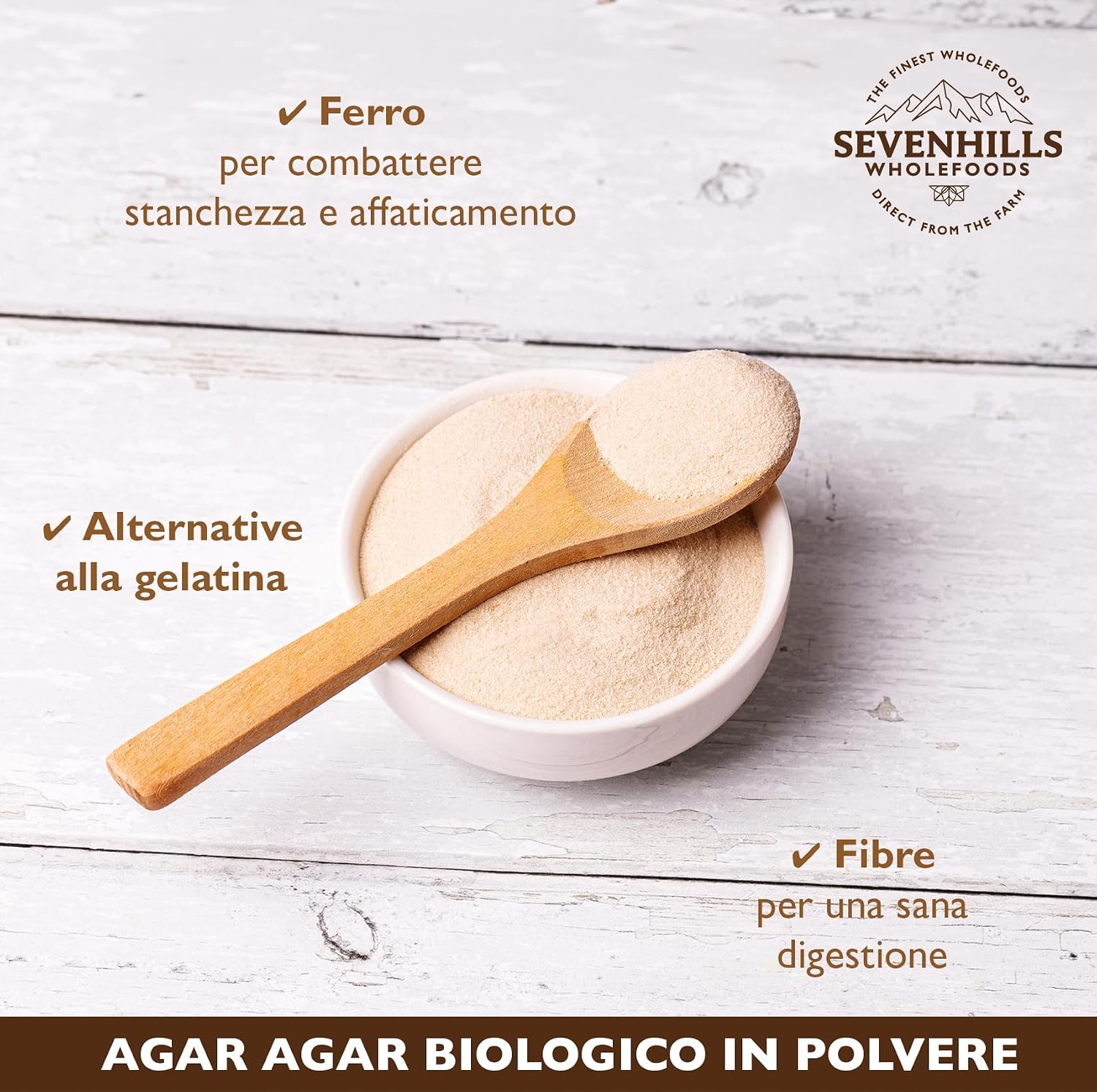 Detalle de Sevenhills Wholefoods Agar Agar 100g 🍮