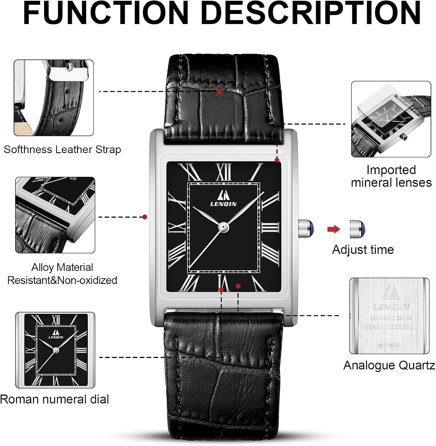 Detalle 2 de LN LENQIN Herren Uhr 28 mm