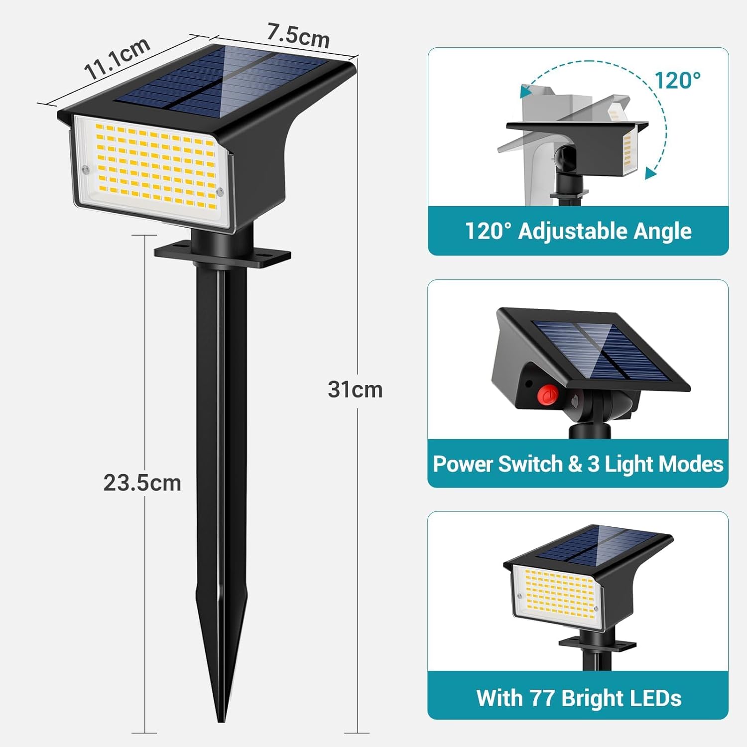 Thumbnail 6 de kolpop Luces Solares LED Exterior 1800LM