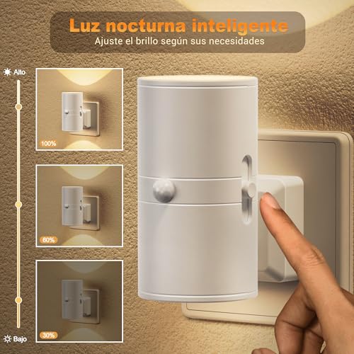Thumbnail 3 de JandCase Luz Nocturna con Sensor de Movimiento – Enchufe, Brillo Ajustable, 3 Modos
