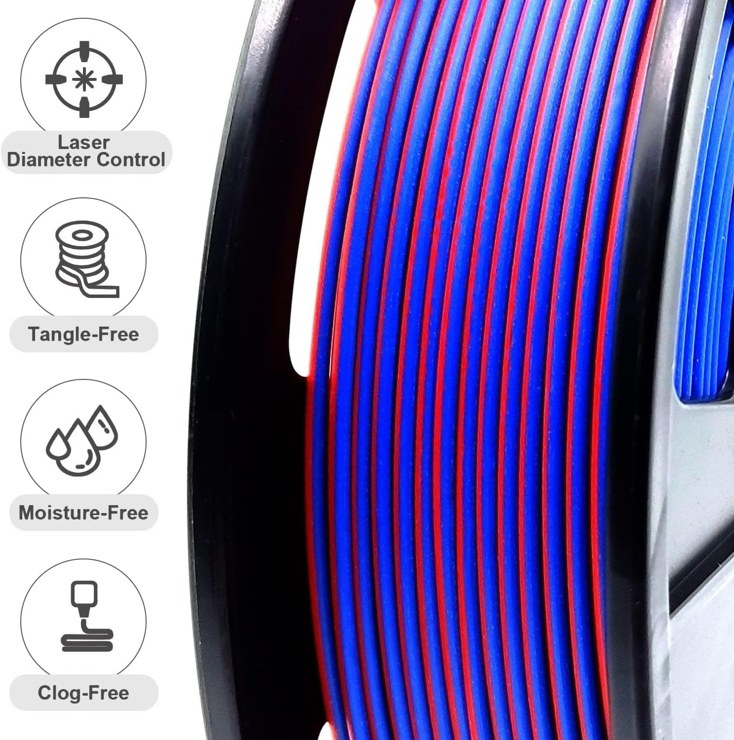 Detalle de Reprapper 4X 250g Color Pack – Dual Colour PLA Filament 1.75mm for 3D Printer & 3D Pen