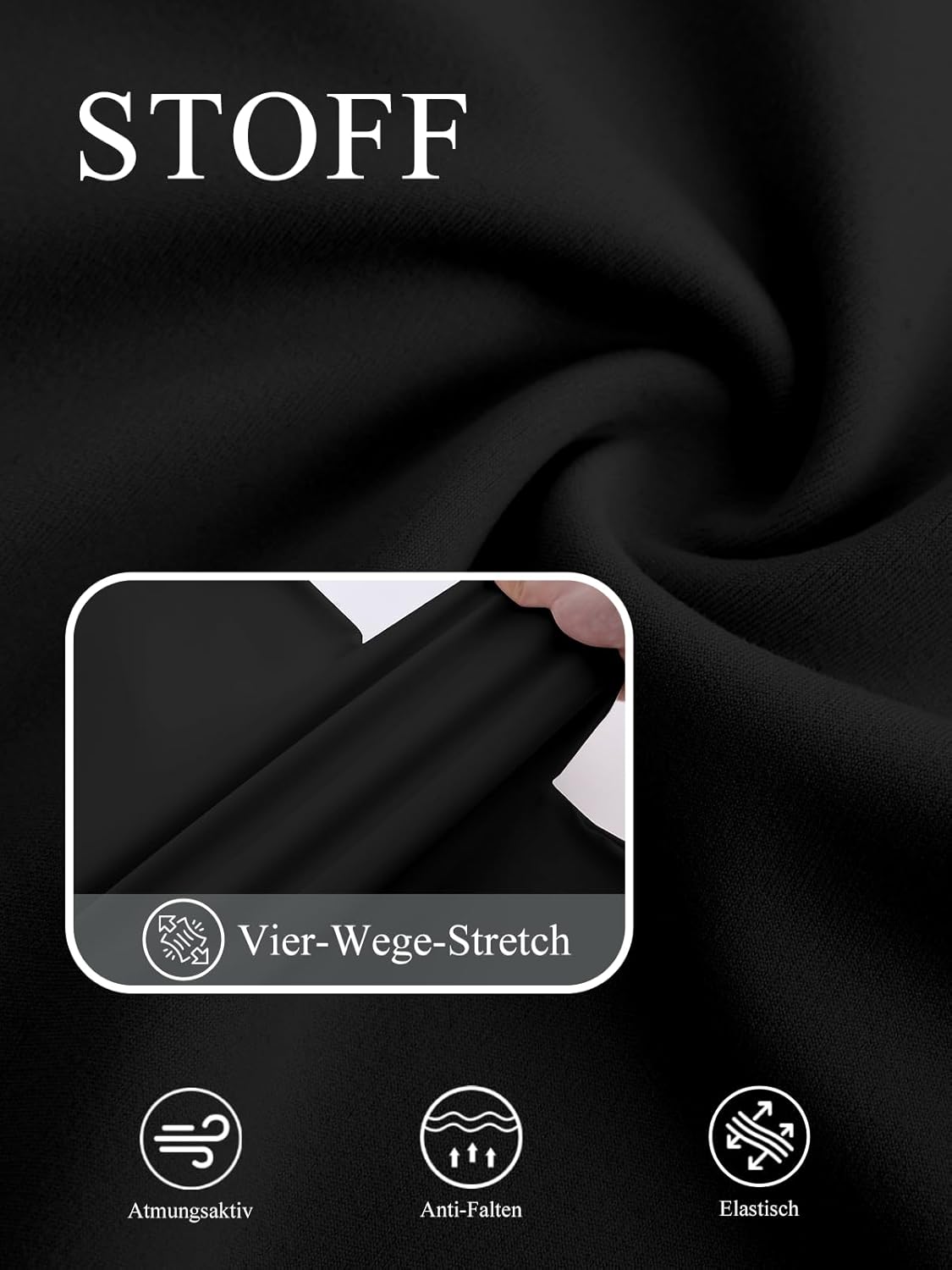 Thumbnail 4 de Glacspyg Damen Freizeithose mit hohem Bund – Straight Business-Casual Stretch mit Taschen