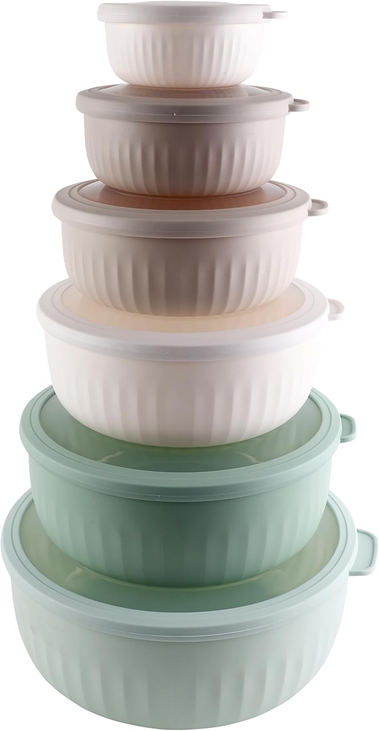 Thumbnail 6 de Cook with Color Prep Bowls with Lids – 8-Piece Navy Ombre Nesting Set