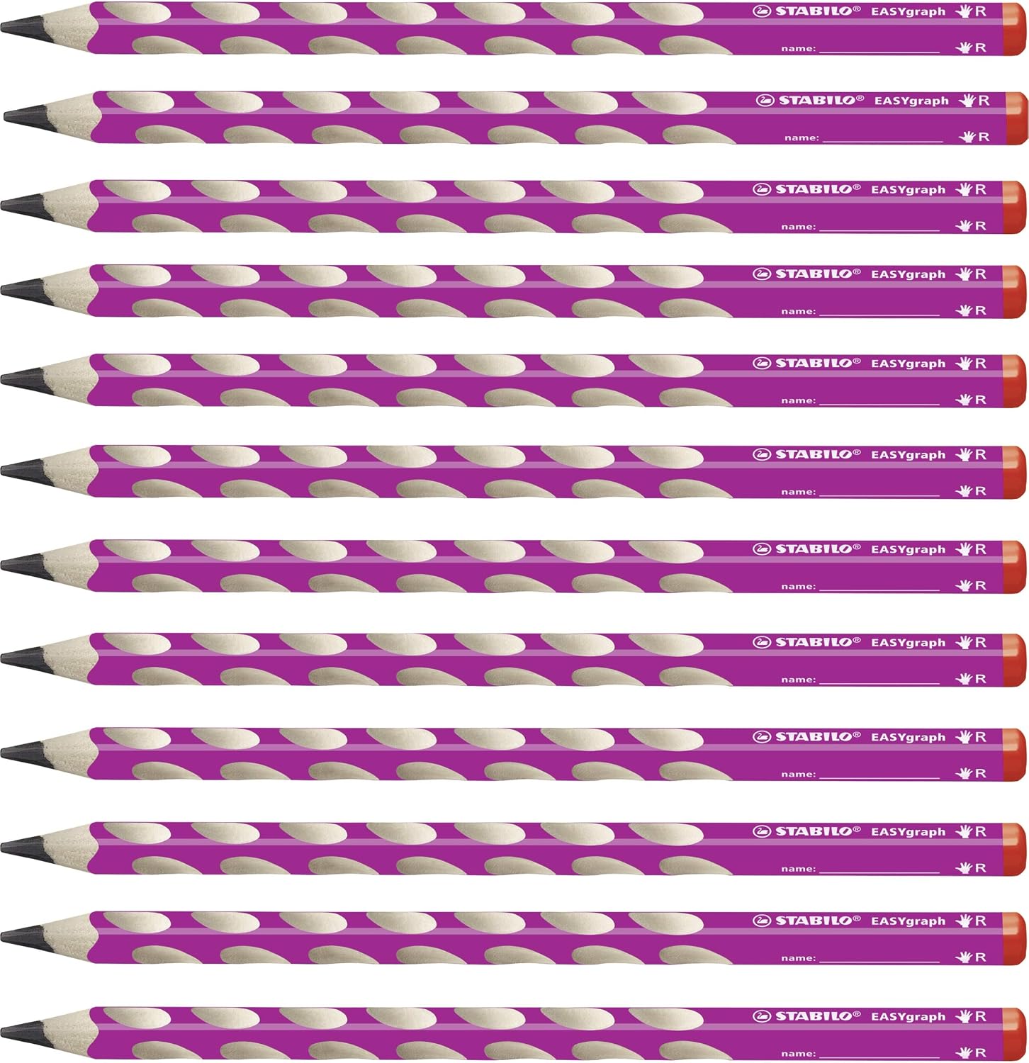 Detalle de STABILO EASYgraph Dreikant-Bleistift HB – petrol, 6er Pack, ergonomisch für Rechts- oder Linkshänder