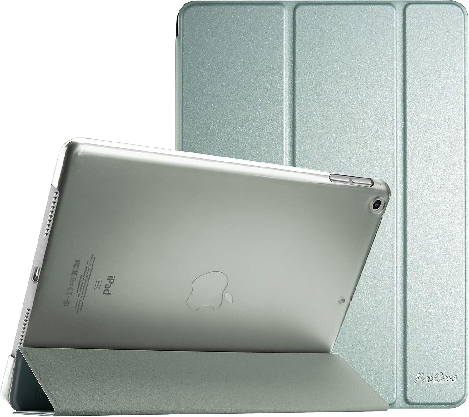 Detalle de ProCase slim hard-shell case for iPad 9th/8th/7th gen (10.2-inch) in light grey