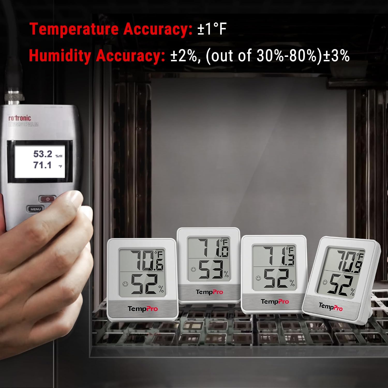 Thumbnail 6 de TempPro TP49 Digital Hygrometer Indoor Thermometer