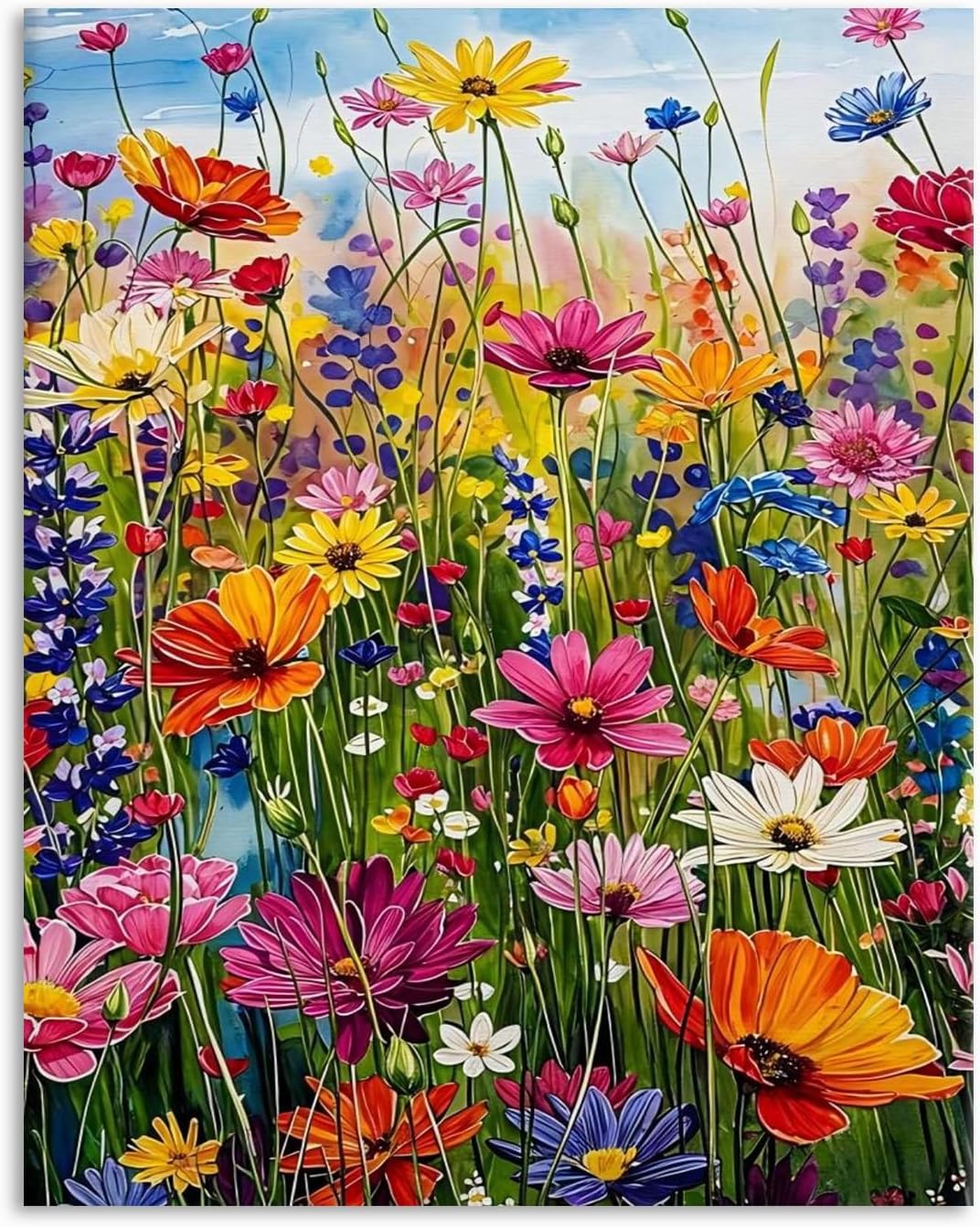 Detalle de GOUGOUFAFA Flower Paint by Numbers for Adults — 16x20 in (40x50 cm)