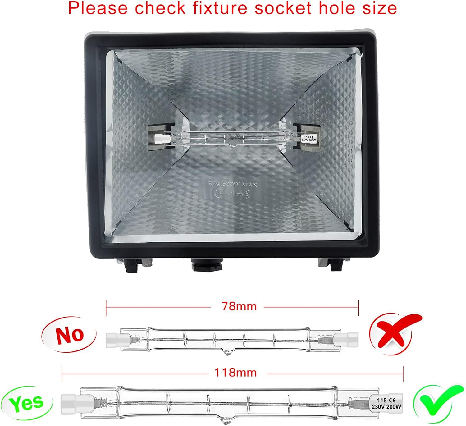 Thumbnail 6 de Jaenmsa r7s Halogen Light Bulbs, 7 Packs – 230W, 118mm, 2700K Warm White