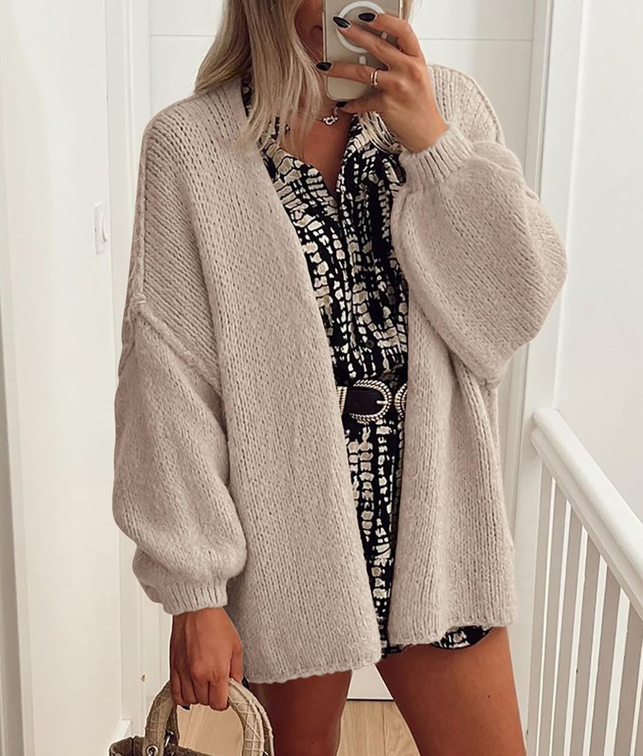 Detalle 2 de PRETTYGARDEN 2026 Oversized Cardigan sweater