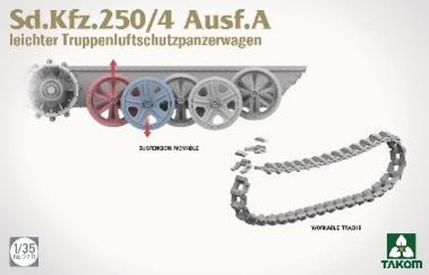 Thumbnail 6 de タコム TKO2211 1/35 Sd.Kfz.250/4 A型 軽対空装甲兵員輸送車 プラモデル