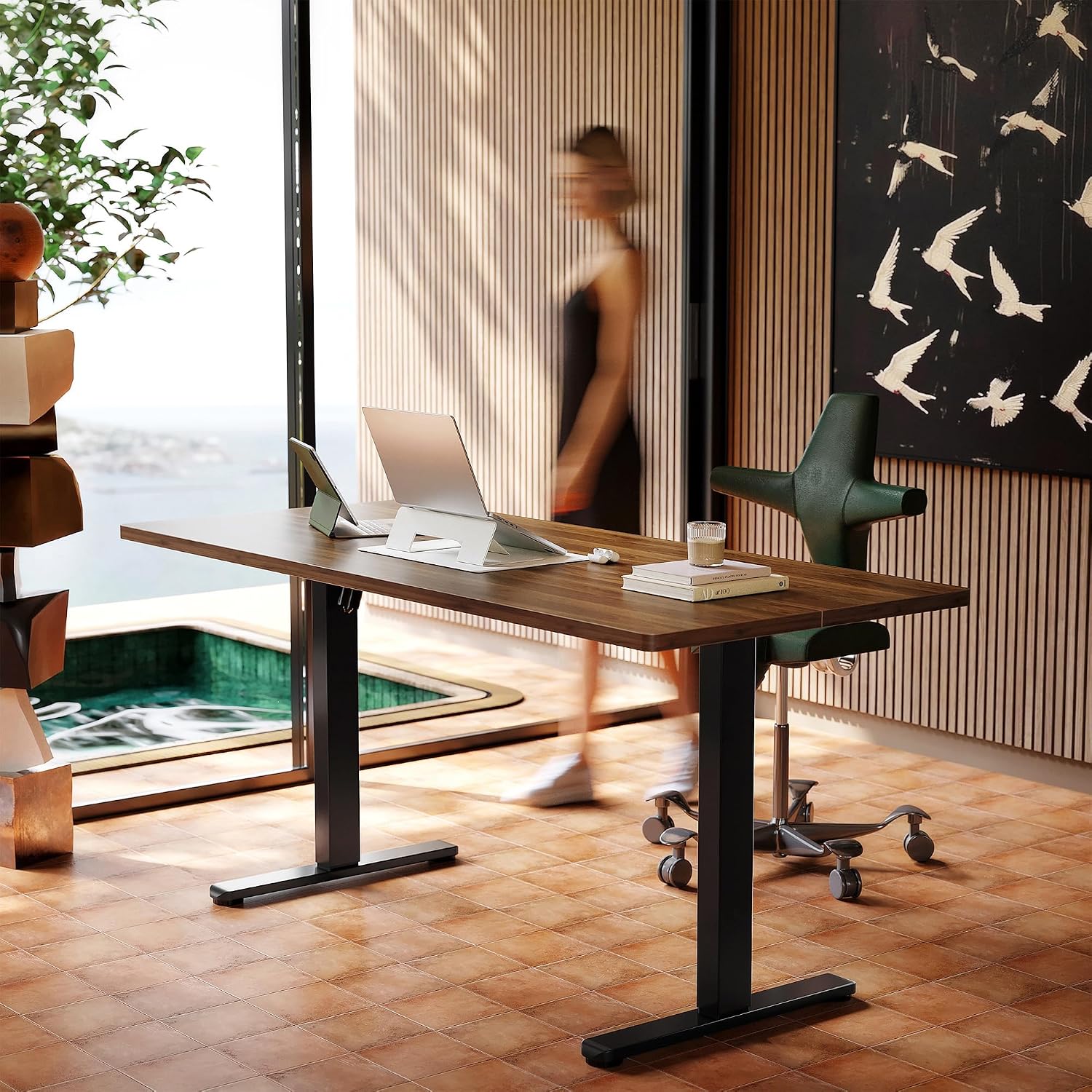 Detalle de HUANUO Electric Standing Desk, 63 x 28 Inch