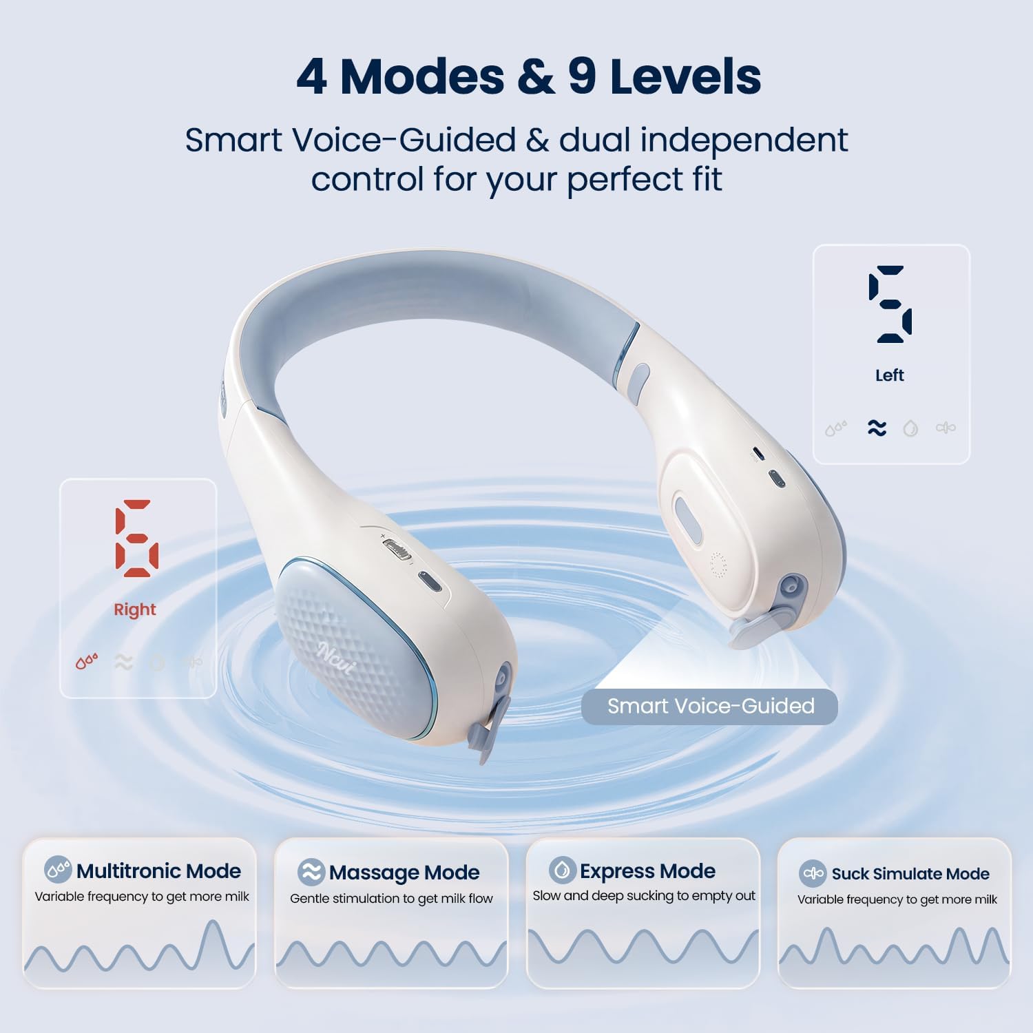 Thumbnail 3 de NCVI NC3110-2 Wearable Breast Pump with App Control and 6oz Cups