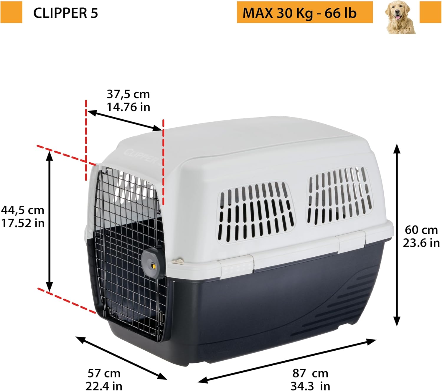 Thumbnail 4 de Ferplast Clippe[r] 6 Dog Carrier 93x65x68 cm