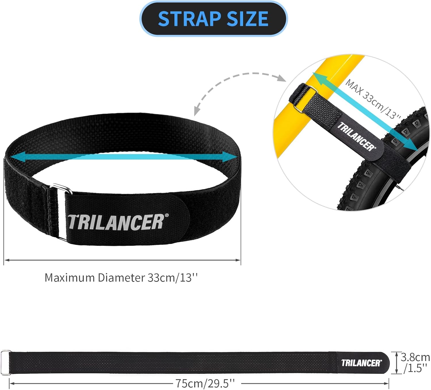 Detalle 2 de Trilancer Cinghie di Fissaggio per Portabici 4 pezzi