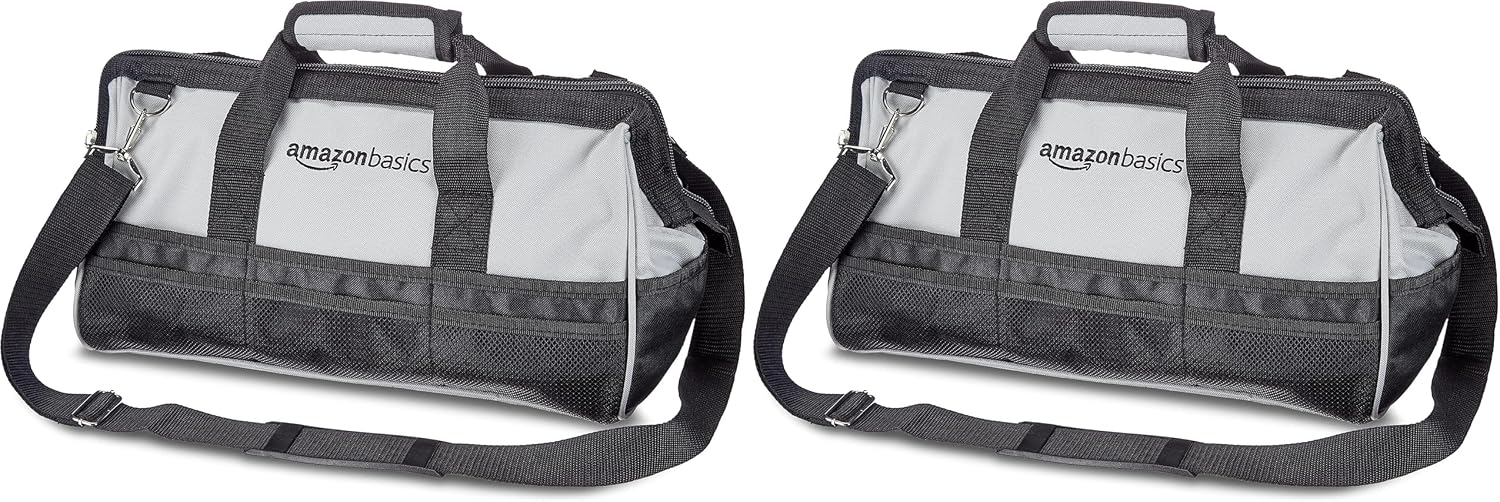 Thumbnail 6 de Amazon Basics Werkzeugtasche – 41 cm, grau/schwarz, 26 Fächer