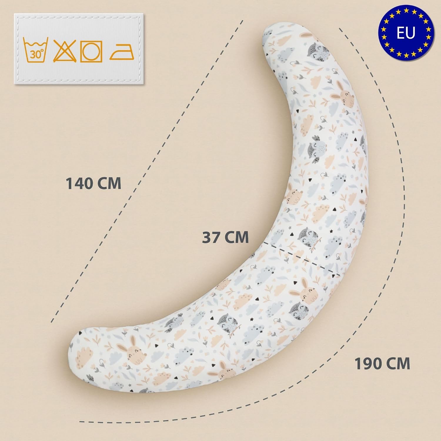 Detalle 2 de Totsy Baby Cojin Lactancia y Embarazo 190cm 🤱