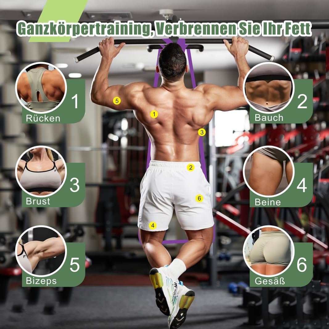 Thumbnail 2 de NATNAV Elastici Fitness: set da 4 elastici con maniglie, gancio porta e guida esercizi