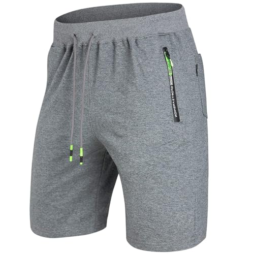 Detalle de ZOXOZ Verano Pantalón Corto Hombre Shorts con Bolsillos Laterales – Gris, M