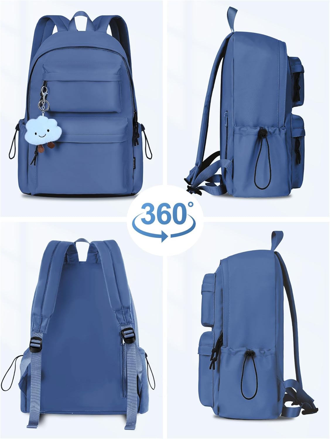 Detalle 2 de FIORETTO Backpack Womens School Bag: Lightweight, Water-Resistant, 15.6" Laptop Ready