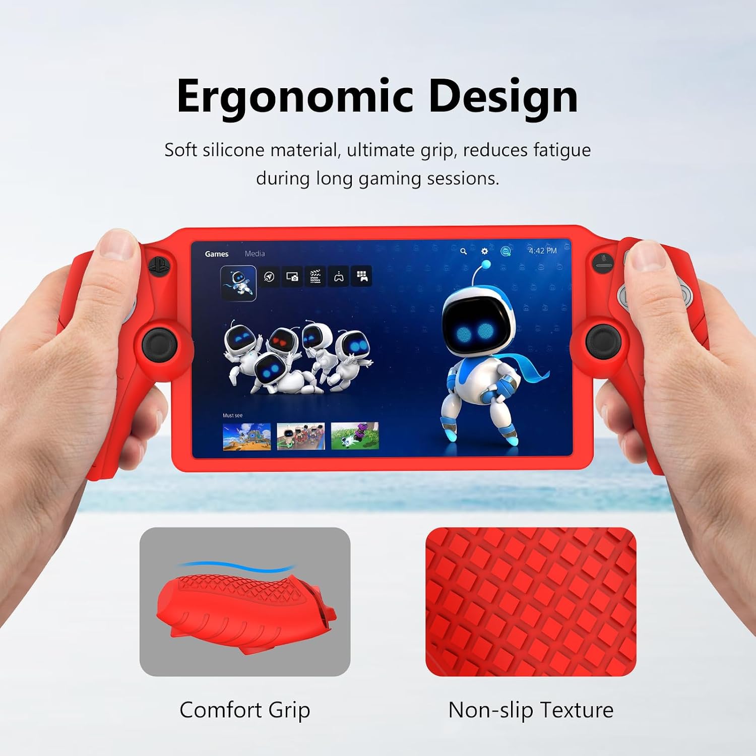 Detalle de PlayStation Portal Hülle mit TPU Case Rot