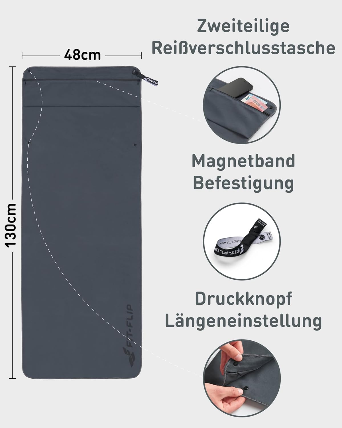 Thumbnail 3 de Fit-Flip Fitness Handtuch 130x48 cm