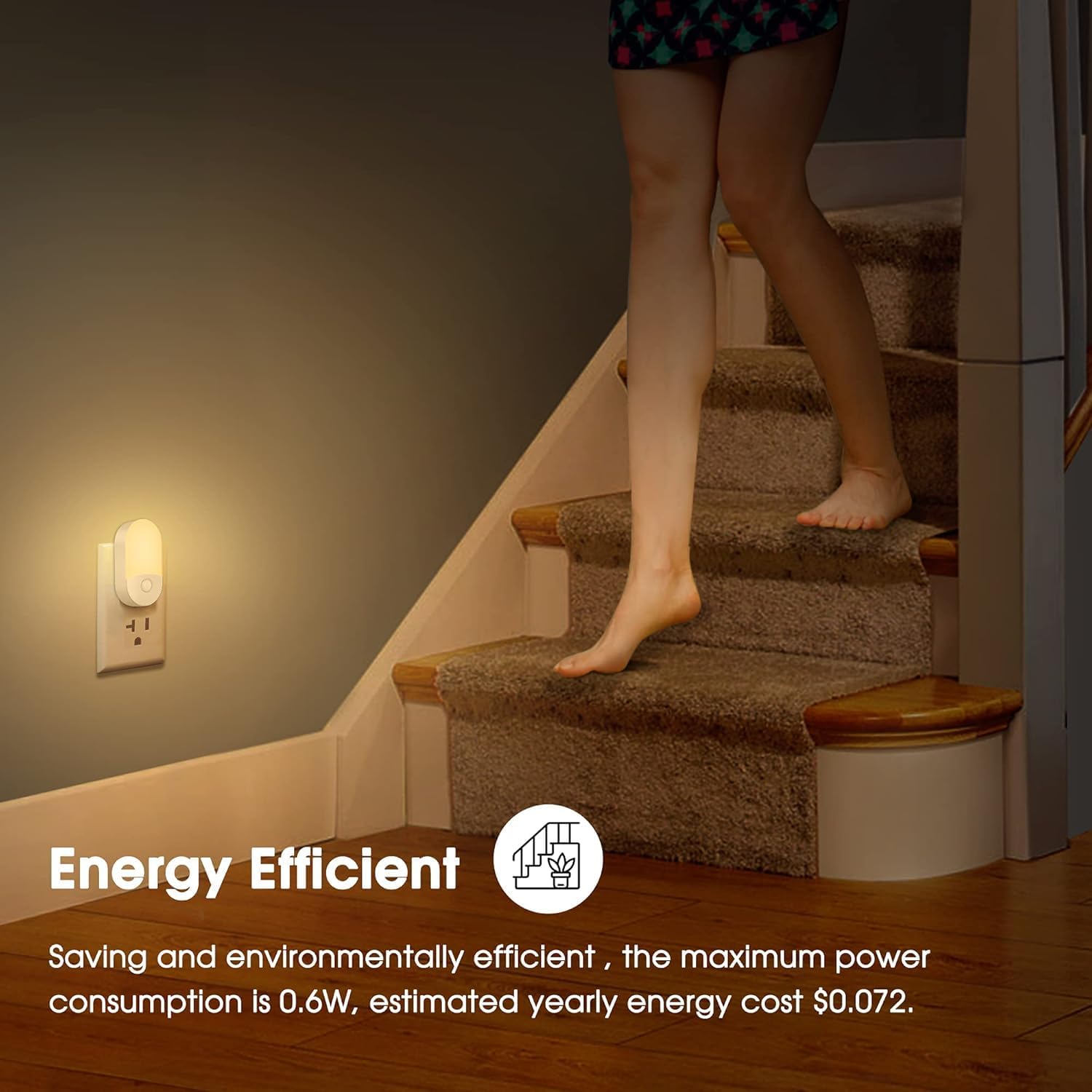 Thumbnail 6 de L LOHAS LED IP032 Plug-In Night Lights, 2-Pack, 30/60 lm, Soft White