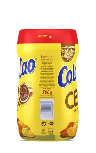 Detalle 2 de ColaCao Cacao Soluble Natural 0% Azúcares Añadidos – 700 g: ficha de compra