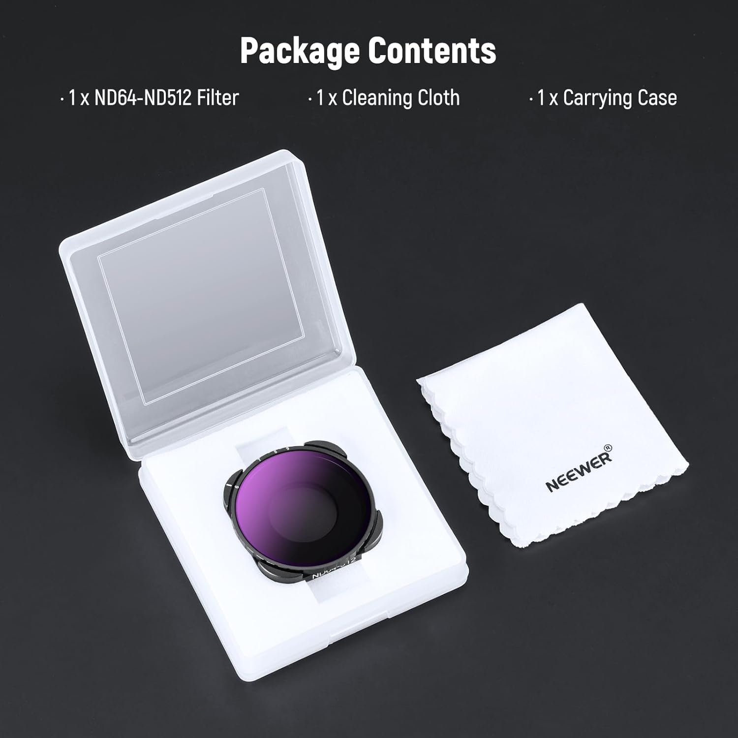 Thumbnail 6 de NEEWER Variabler ND64–ND512 Filter für GoPro Hero 13–9 – 5 bis 9 Blendenstufen