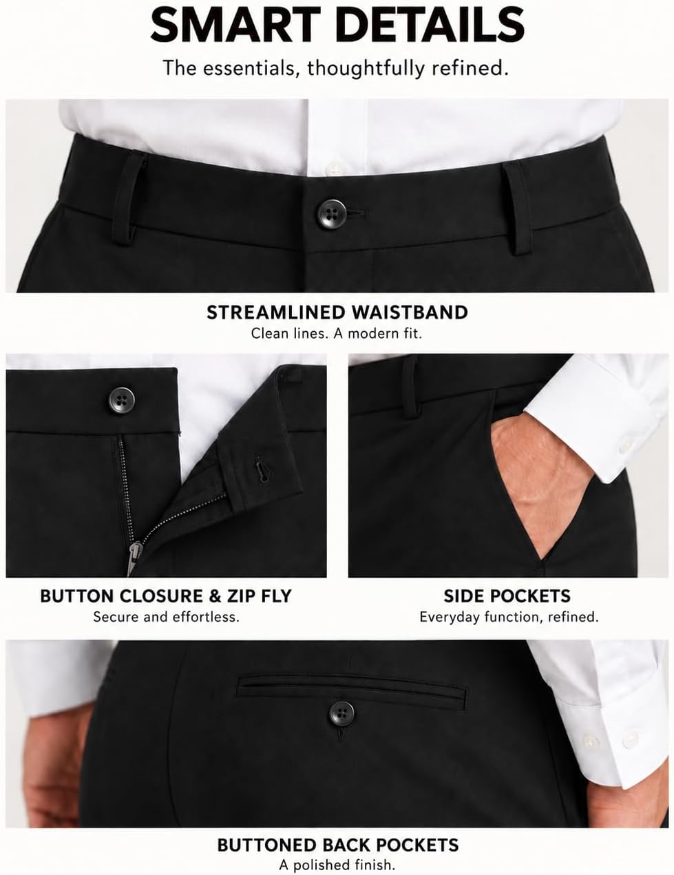 Detalle 2 de SNOWTEN Classic Fit Golf Pants 32