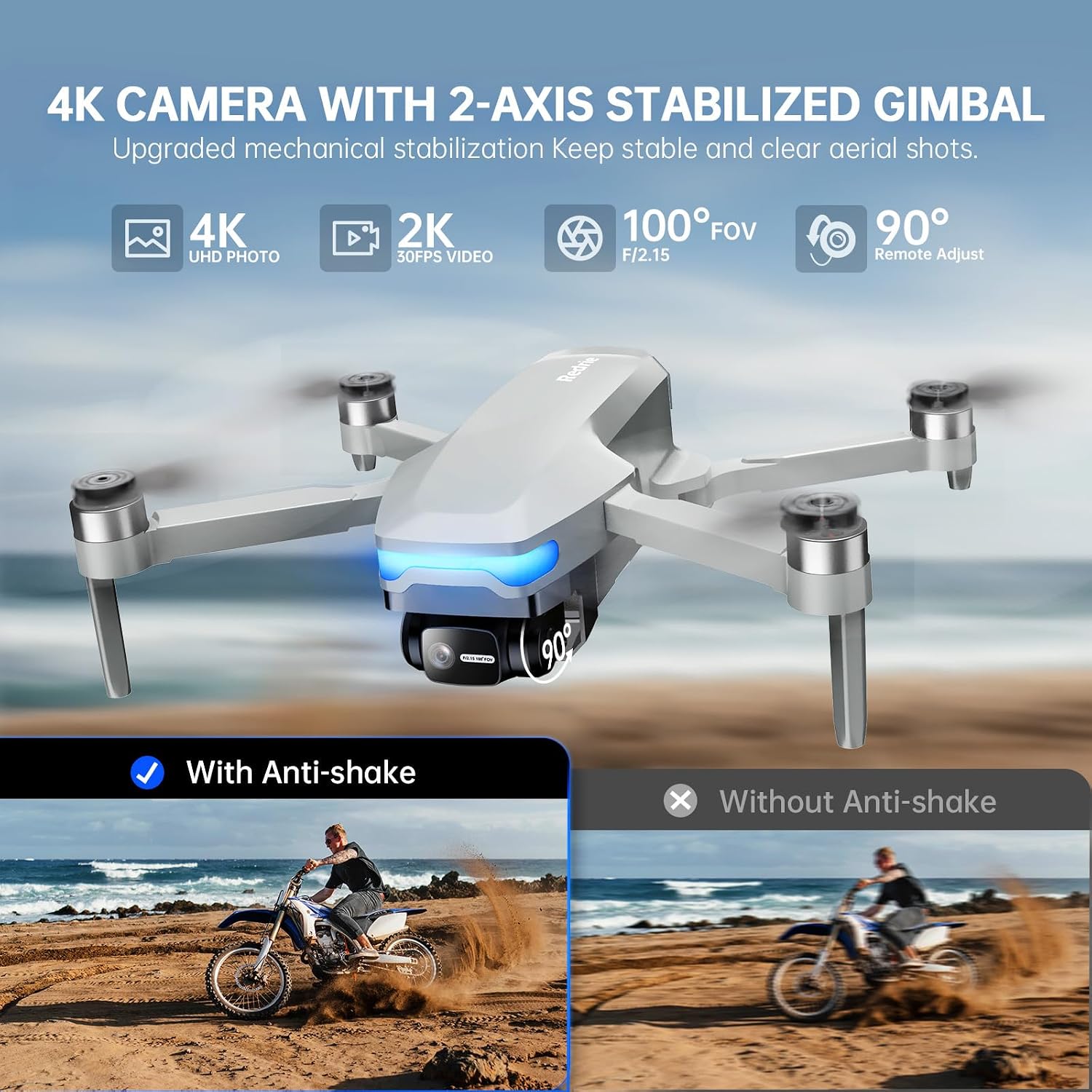 Detalle 2 de Foldable 4K Camera Drone 249g