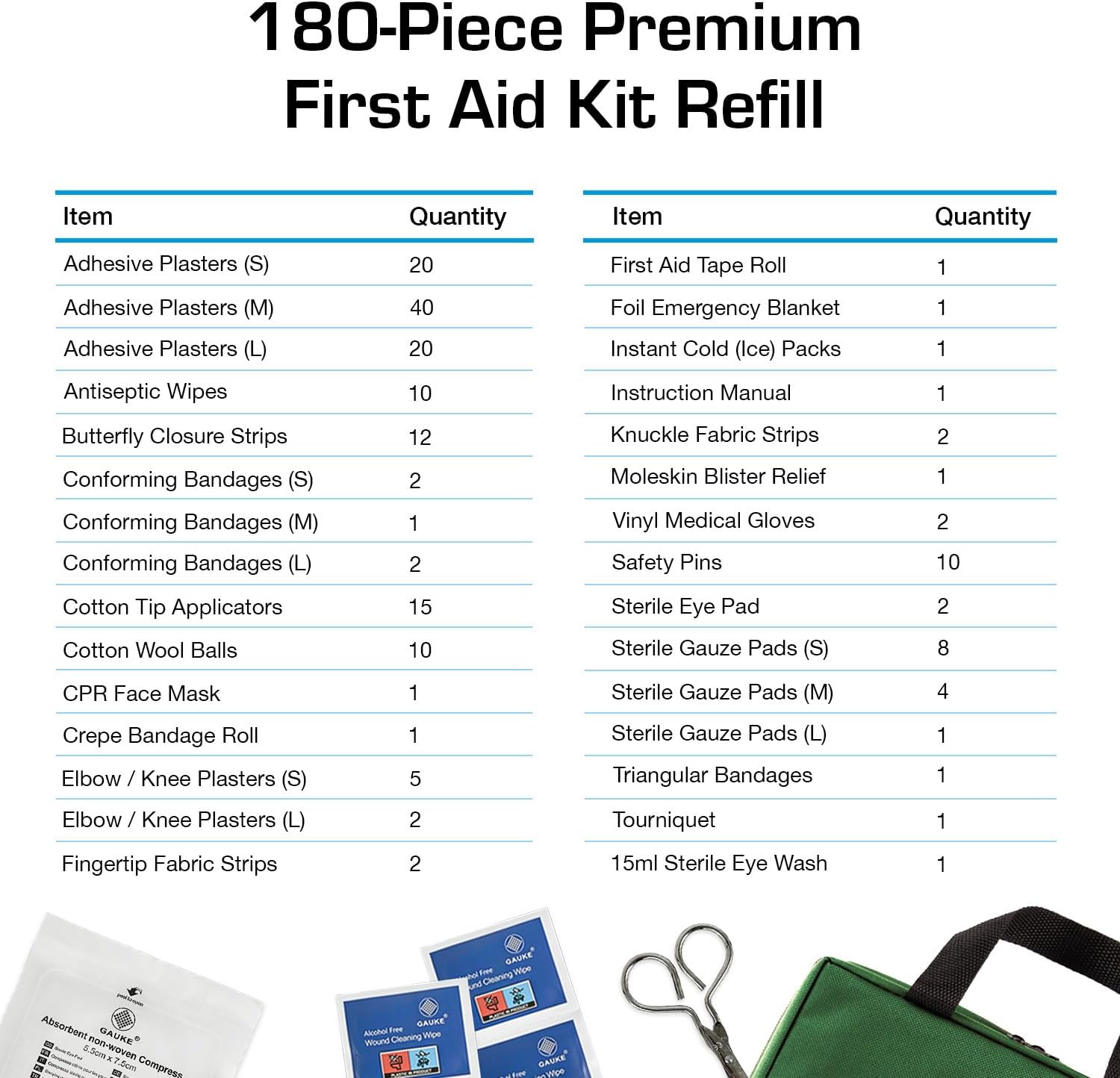 Thumbnail 1 de 180 Piece First Aid Kit Refill with Eyewash and Blanket 🩹