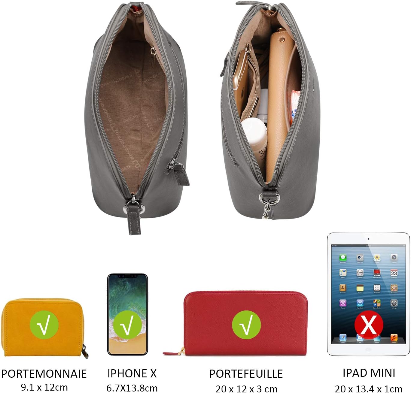 Thumbnail 6 de David Jones Piccola Borsa a Tracolla 22x17x10 cm