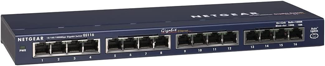Detalle de NETGEAR GS316 : switch Gigabit Ethernet 16 ports non-manageable, silencieux