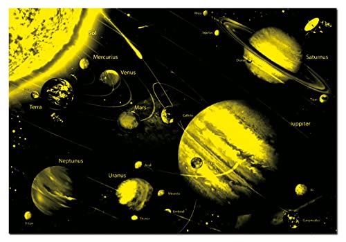 Detalle de Educa Puzzle 1000 Pz Sistema Solar Neón Brilla en la Oscuridad 🌌