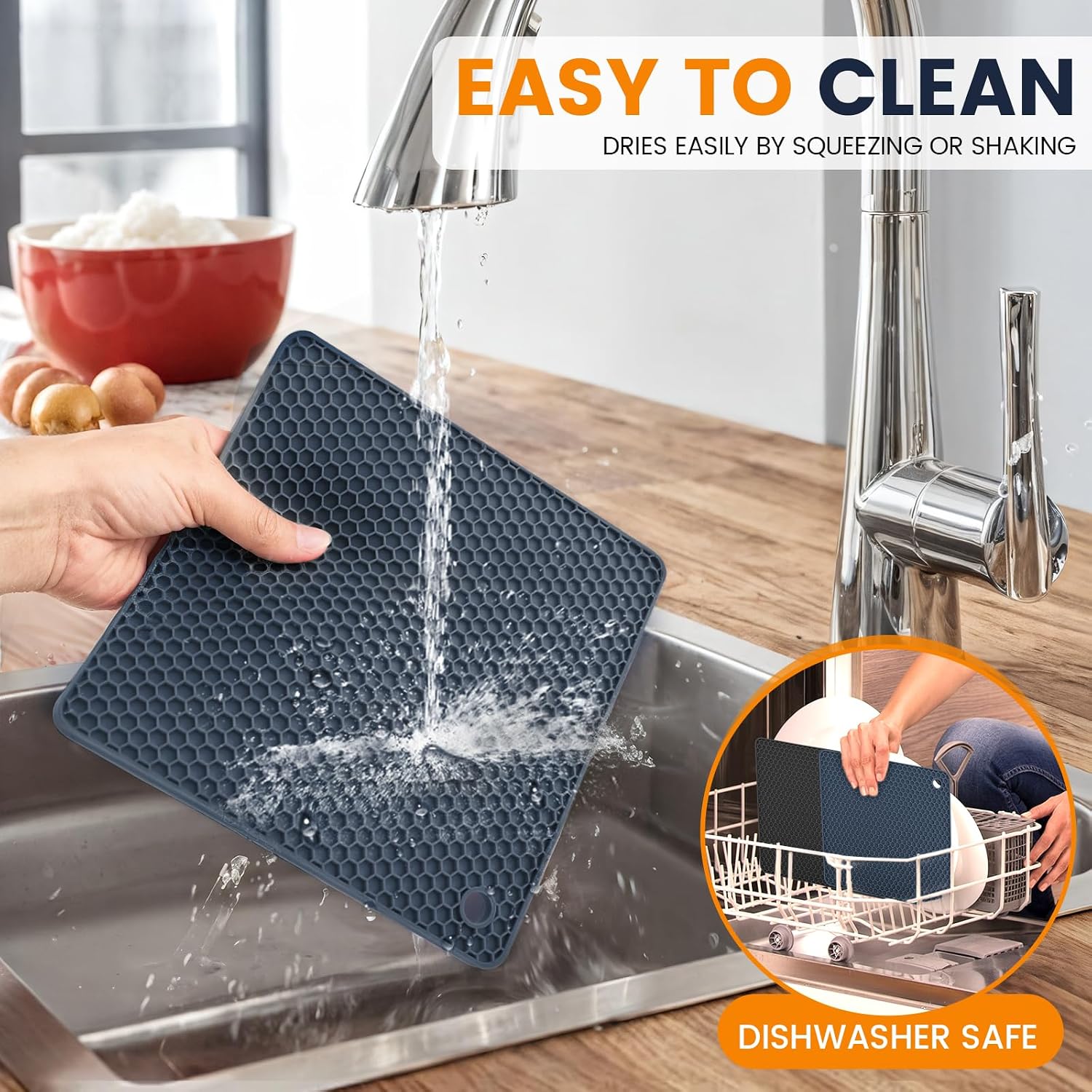 Detalle 2 de Silicone Trivet Mats, Set of 4