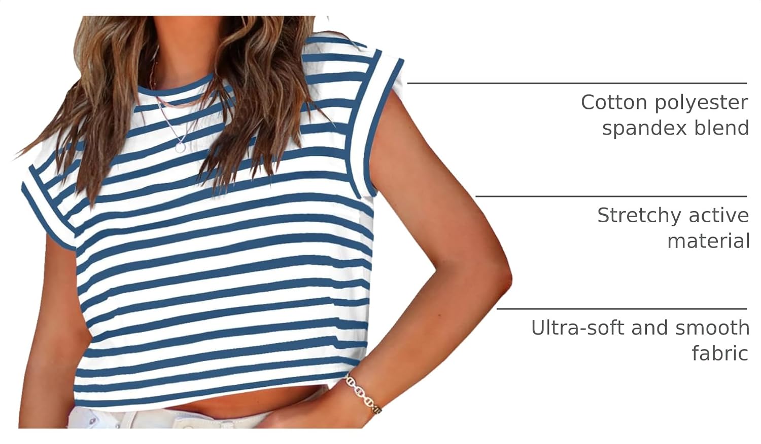 Thumbnail 3 de Tankaneo Women's Short Sleeve Cropped T-Shirts