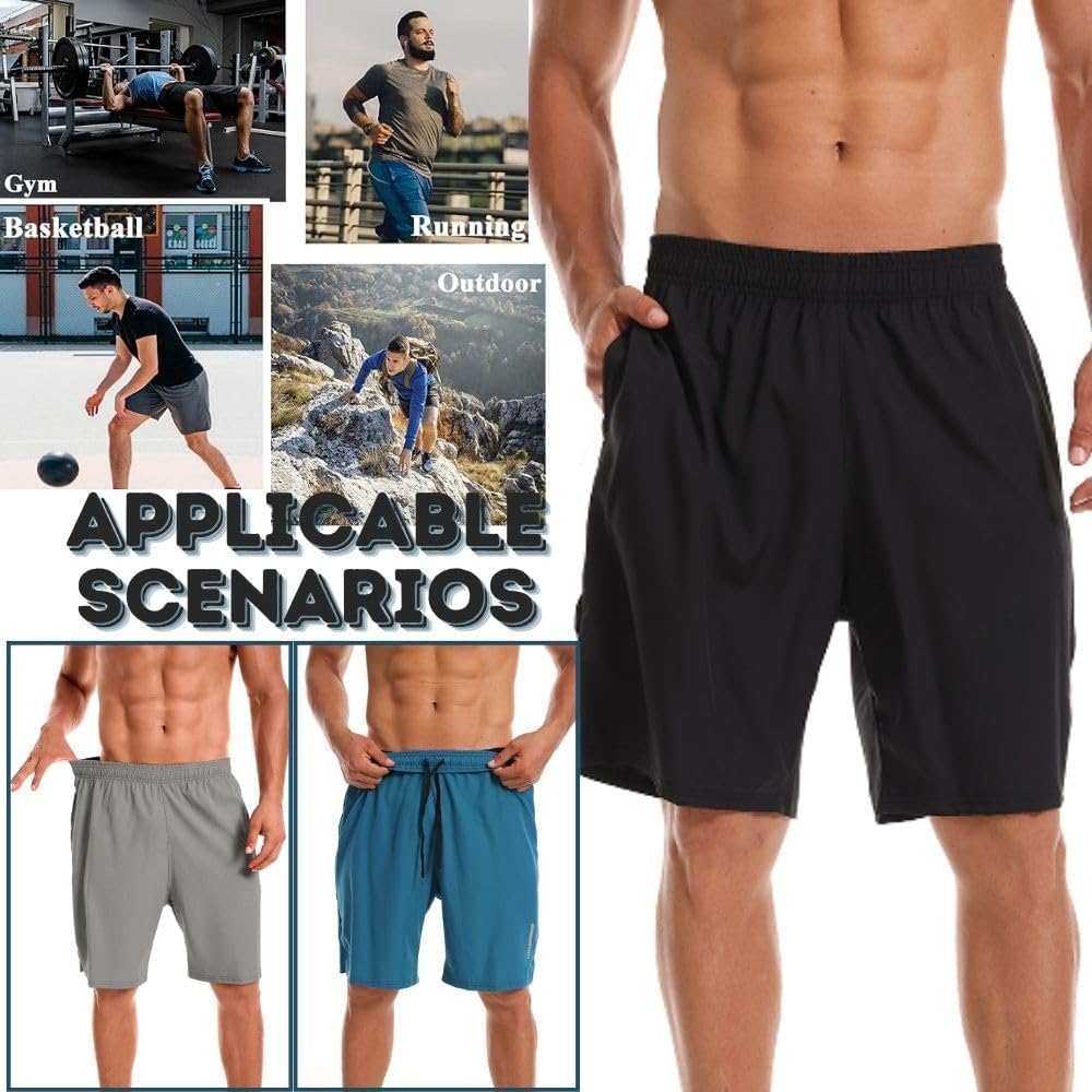Detalle de fovdtaa 3 Pack Mens Sports Shorts: Quick Dry Gym, Running and Activewear