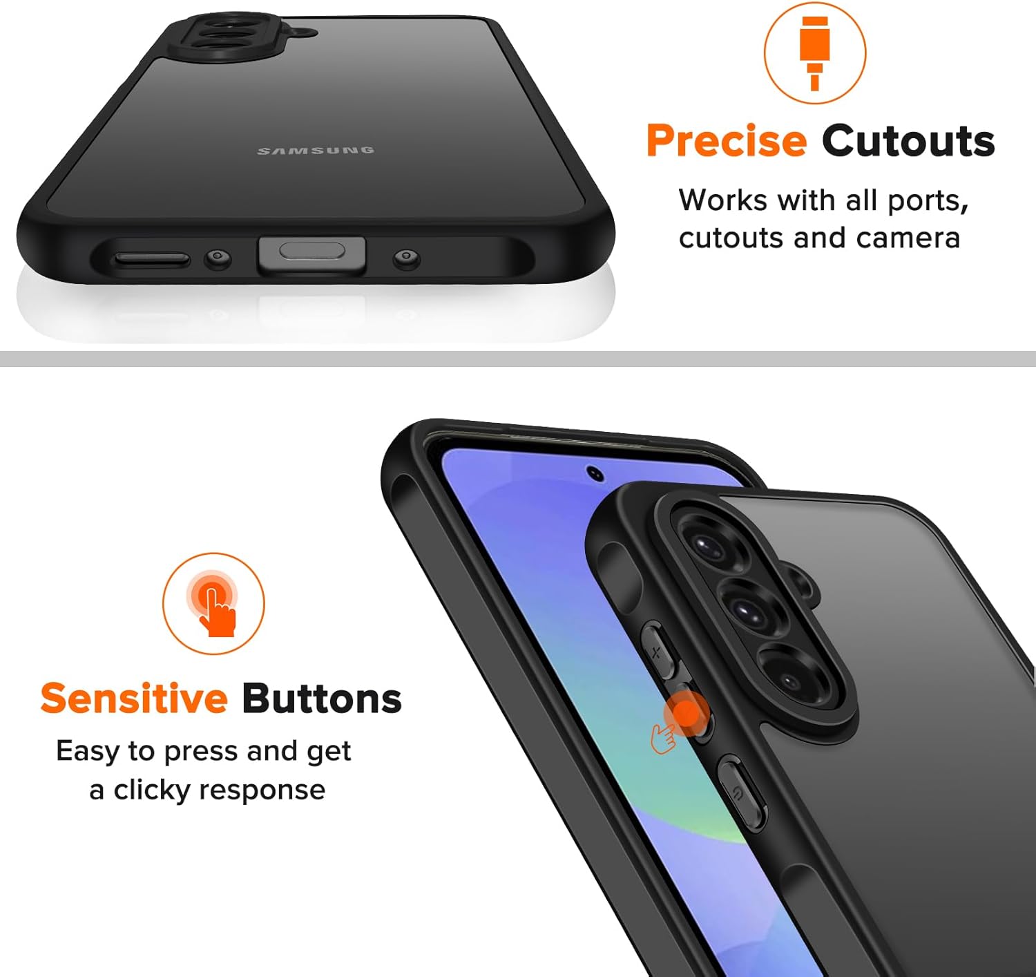 Thumbnail 6 de ivoler Case for Samsung Galaxy A36 5G with 2 Tempered Glasses