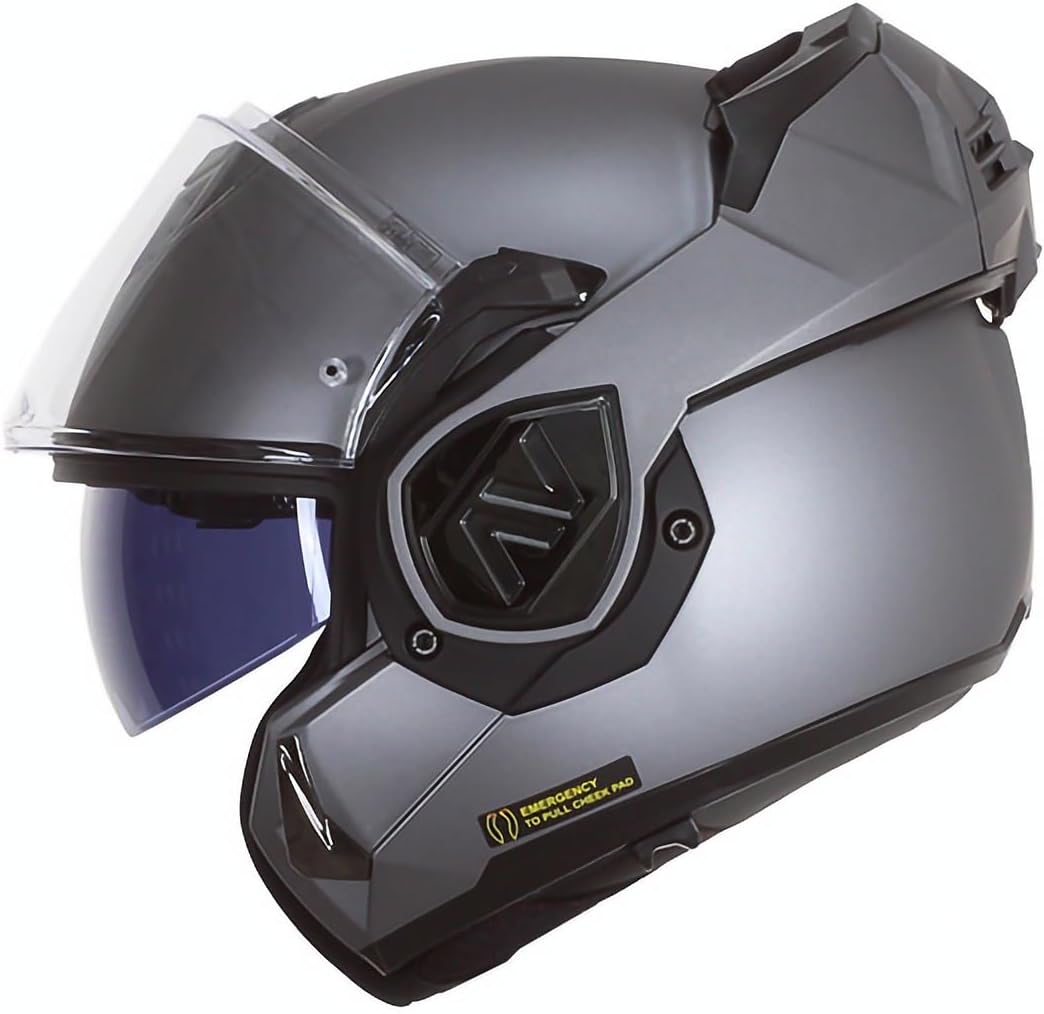 Detalle de LS2 ADVANT SOLID Matt Titanium – Casco modulare ECE 22.06 (M)