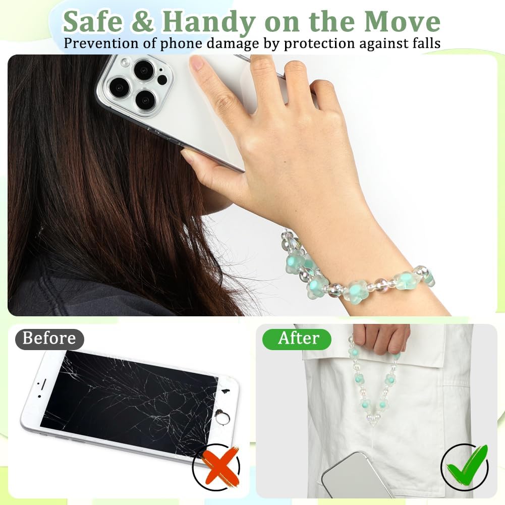 Detalle de OFFCUP Portable Phone Strap Set of 4 with Natural Crystal Beads